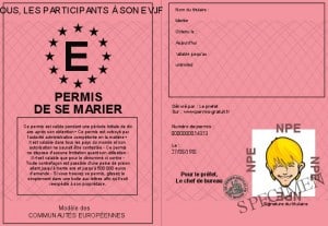 Délivrer un permis de se marier à la future mariée lors de son EVJF